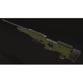 3D模型-3D AWM  Accuracy International L96A3 Arctic Warfare .338 Lapua Magnum Green Color Without Scope